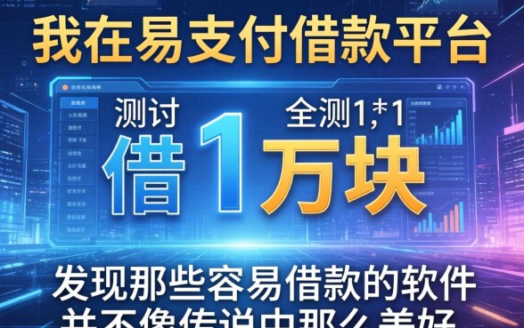我在易支付借款平台实测借1万块，发现那些容易借款的软件并不像传说中那么美好