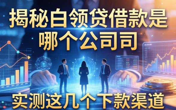 揭秘白领贷借款是哪个公司的,实测这几个下款渠道