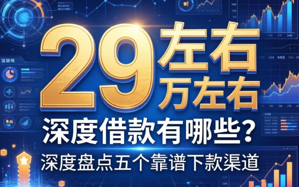 29万左右的借款有哪些?深度盘点五个靠谱下款渠道