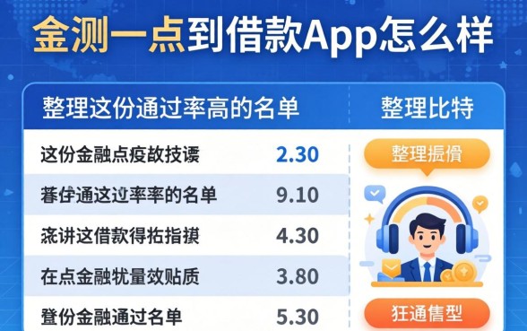 实测一点到借款app怎么样：整理出这份通过率高的名单