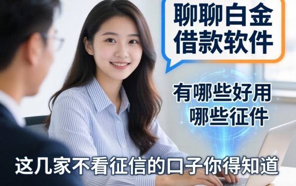 聊聊白金借款软件有哪些好用,这几家不看征信的口子你得知道