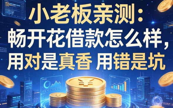 小老板亲测:畅开花借款怎么样,用对是真香用错是坑
