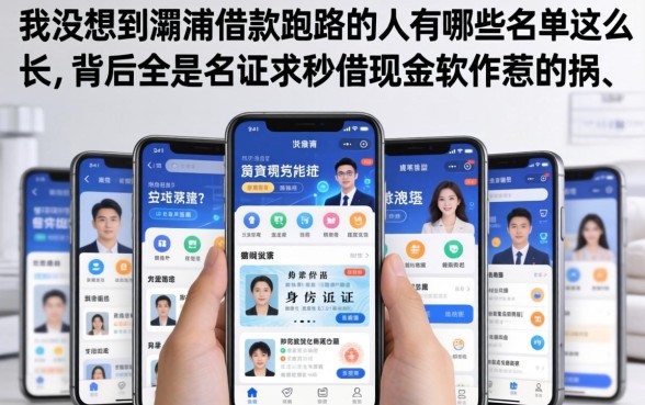 我没想到溆浦借款跑路的人有哪些名单这么长，背后全是手机身份证秒借现金的软件惹的祸