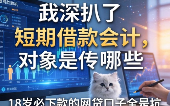我深扒了短期借款会计对象是哪些,发现18岁必下款的网贷口子全是坑