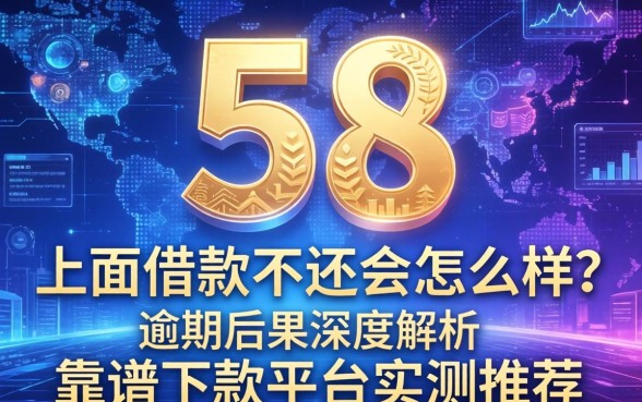 58上面借款不还会怎么样？逾期后果深度解析及靠谱下款平台实测推荐
