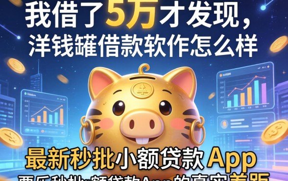 我借了5万才发现，洋钱罐借款软件怎么样和最新秒批小额贷款app的真实差距