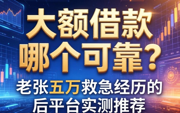 大额借款的哪个可靠？老张五万救急经历后的平台实测推荐