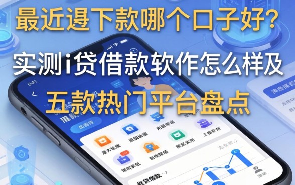 最近想下款哪个口子好？实测i贷借款软件怎么样及五款热门平台盘点
