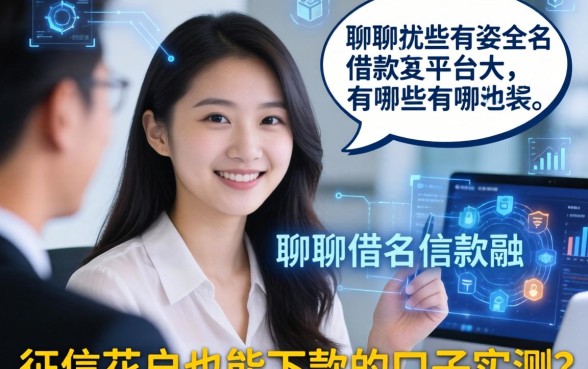 聊聊那些出名借款平台有哪些,征信花户也能下款的口子实测