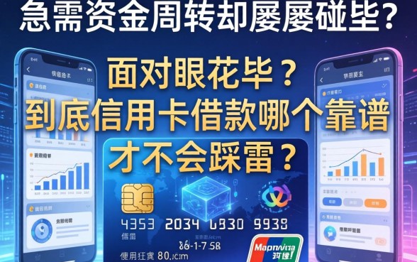 急需资金周转却屡屡碰壁？面对眼花缭乱的平台，到底信用卡借款哪个靠谱才不会踩雷？