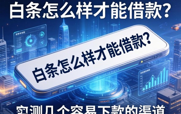 白条怎么样才能借款?实测几个容易下款的渠道