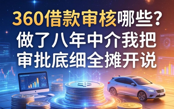 360借款审核哪些？做了八年中介，我把审批底细全摊开说