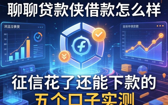 聊聊贷款侠借款怎么样:征信花了还能下款的五个口子实测