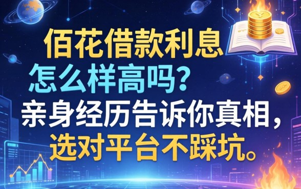 佰花借款利息怎么样高吗？亲身经历告诉你真相，选对平台不踩坑