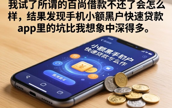 我试了所谓的百尚借款不还了会怎么样，结果发现手机小额黑户快速贷款app里的坑比我想象中深得多
