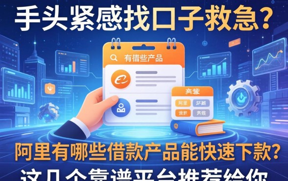 手头紧想找口子救急？阿里有哪些借款产品能快速下款？这几个靠谱平台推荐给你