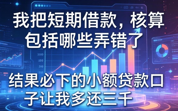 我把短期借款的核算包括哪些弄错了，结果必下的小额贷款口子让我多还三千