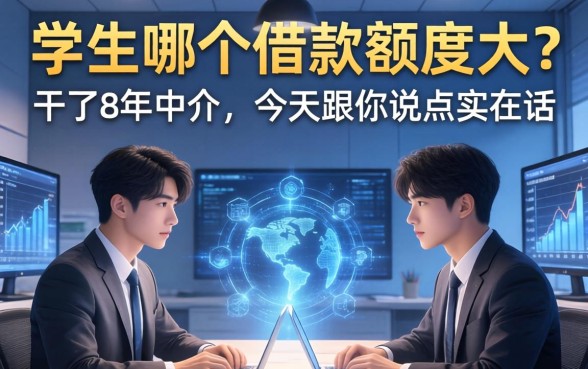 学生哪个借款额度大?干了8年中介,今天跟你说点实在话