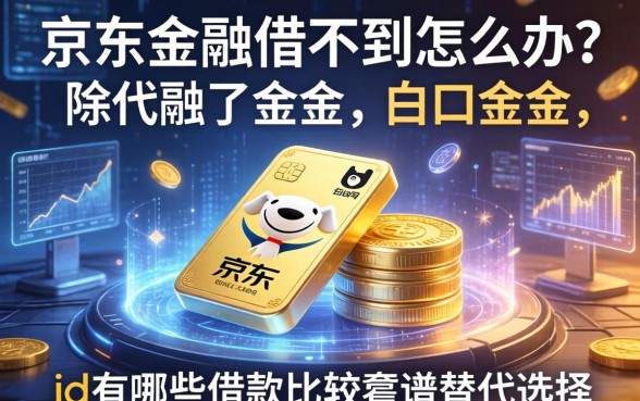 京东金融借不到怎么办？除了白条金条，jd有哪些借款比较靠谱的替代选择？