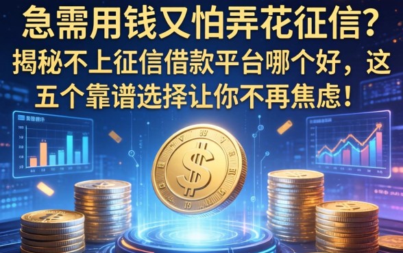 急需用钱又怕弄花征信？揭秘不上征信借款平台哪个好，这五个靠谱选择让你不再焦虑！