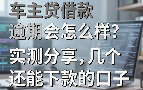 车主贷借款逾期会怎么样？实测分享几个还能下款的口子