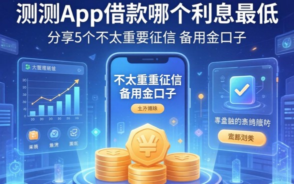 实测app借款哪个利息最低，分享5个不太看重征信的备用金口子