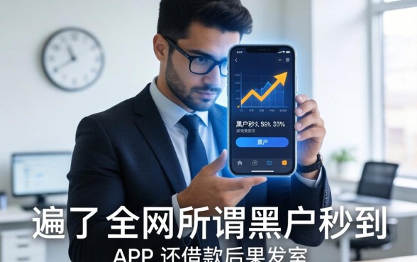 我翻遍了全网所谓黑户秒到的APP，发现不还借款后果的图片里藏着一个秘密