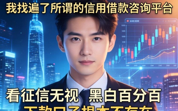 我找遍了所谓的信用借款咨询平台，发现那些不看征信无视黑白百分百下款口子根本不存在