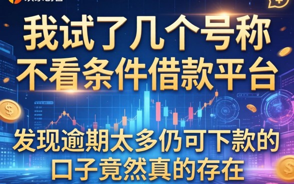 我试了几个号称不看条件的借款平台，发现逾期太多仍可下款的口子竟然真的存在