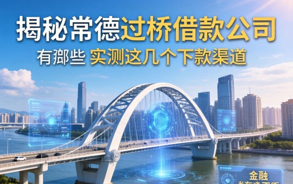 揭秘常德过桥借款公司有哪些，实测这几个下款渠道