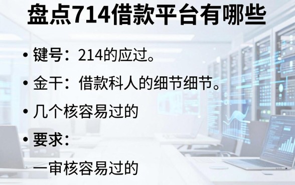 盘点714借款平台有哪些，整理了几个审核容易过的
