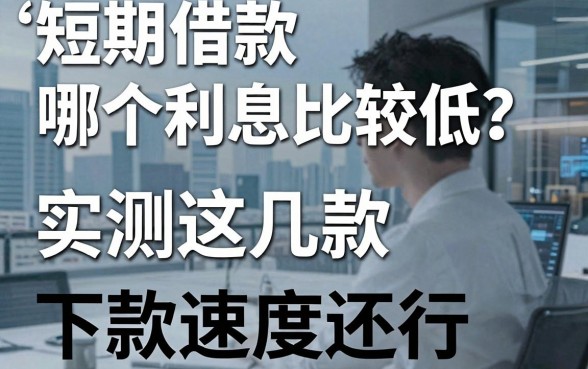 短期借款哪个利息比较低?实测这几款下款速度还行