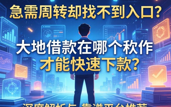 急需周转却找不到入口？大地借款在哪个软件才能快速下款？深度解析与靠谱平台推荐