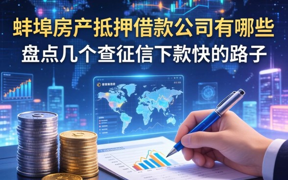 蚌埠房产抵押借款公司有哪些?盘点几个不查征信下款快的路子