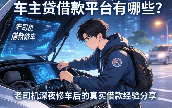 车主贷借款平台有哪些?老司机深夜修车后的真实借款经验分享