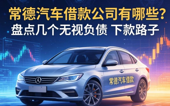 常德汽车借款公司有哪些？盘点几个无视负债的下款路子
