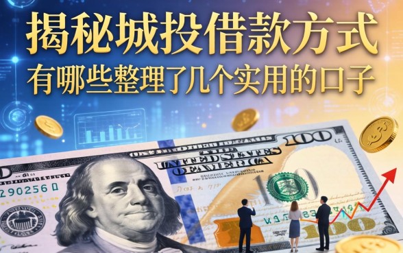 揭秘城投借款方式有哪些特点,整理了几个实用的口子