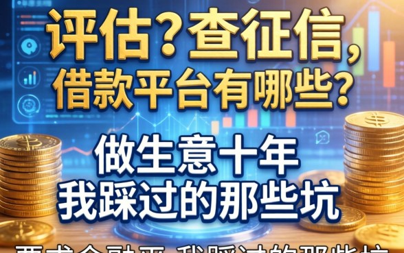 不评估不查征信的借款平台有哪些？做生意十年我踩过的那些坑