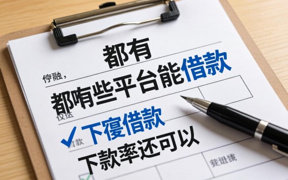 整理了一份名单，关于都有哪些平台能借款的，下款率还可以