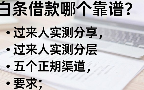 白条借款哪个靠谱？过来人实测分享五个正规渠道