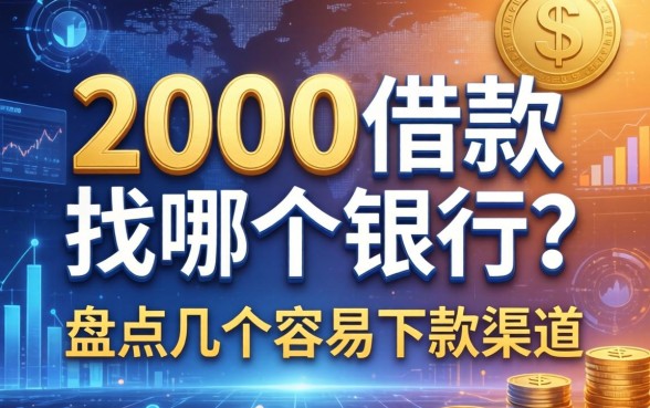 2000借款找哪个银行？盘点几个容易下款的渠道