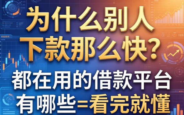 为什么别人下款那么快？都在用的借款平台有哪些看完就懂