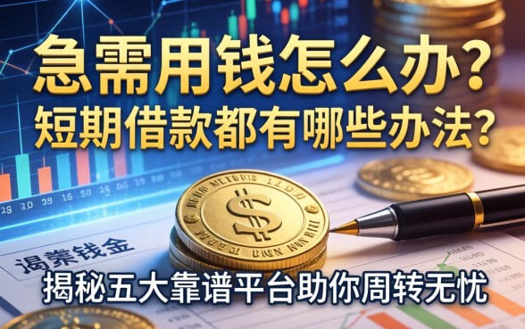 急需用钱怎么办？短期借款都有哪些办法？揭秘五大靠谱平台助你周转无忧