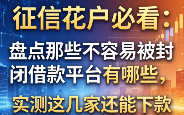 征信花户必看：盘点那些不容易被查封借款平台有哪些，实测这几家还能下款