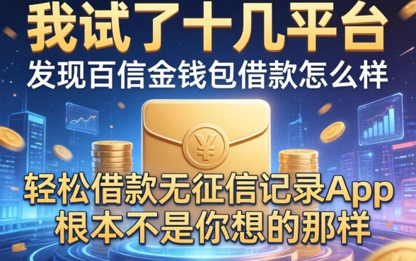 我试了十几个平台，发现百信金钱包借款怎么样和轻松借款无征信记录的app根本不是你想的那样
