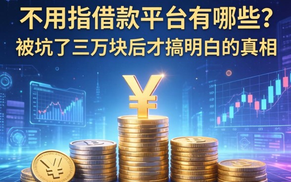 不用照片借款平台有哪些?被坑了三万块后才搞明白的真相