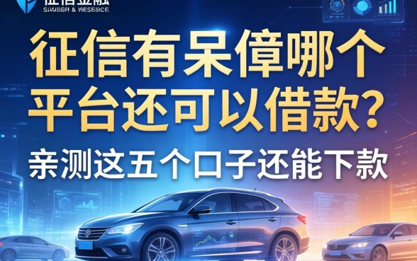 征信有呆账哪个平台还可以借款？亲测这五个口子还能下款