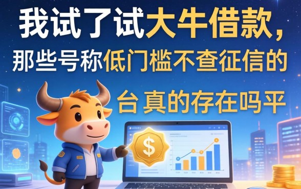 我试了试大牛借款，那些号称低门槛不查征信的平台真的存在吗