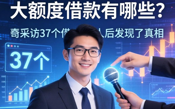 大额度借款有哪些？我采访了37个借款人后发现了真相