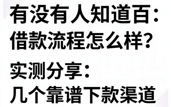 有没有人知道百信银行借款流程怎么样？实测分享几个靠谱下款渠道